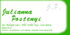 julianna postenyi business card